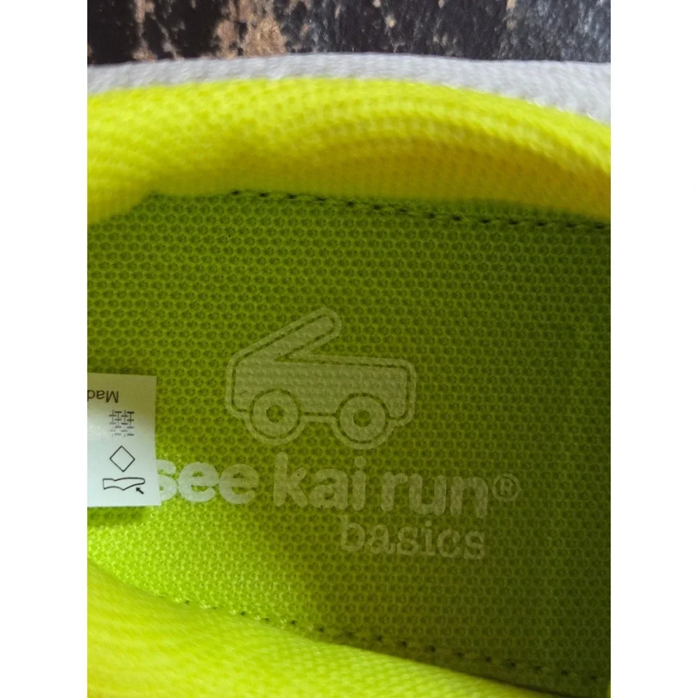 See Kai Run Basics Tenny Gray Blue Lime Green Kids Sneakers Size 12 Gym Running
